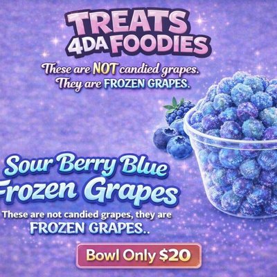 Soft Frozen Sour Grapes “SOUR BERRY BLUE”