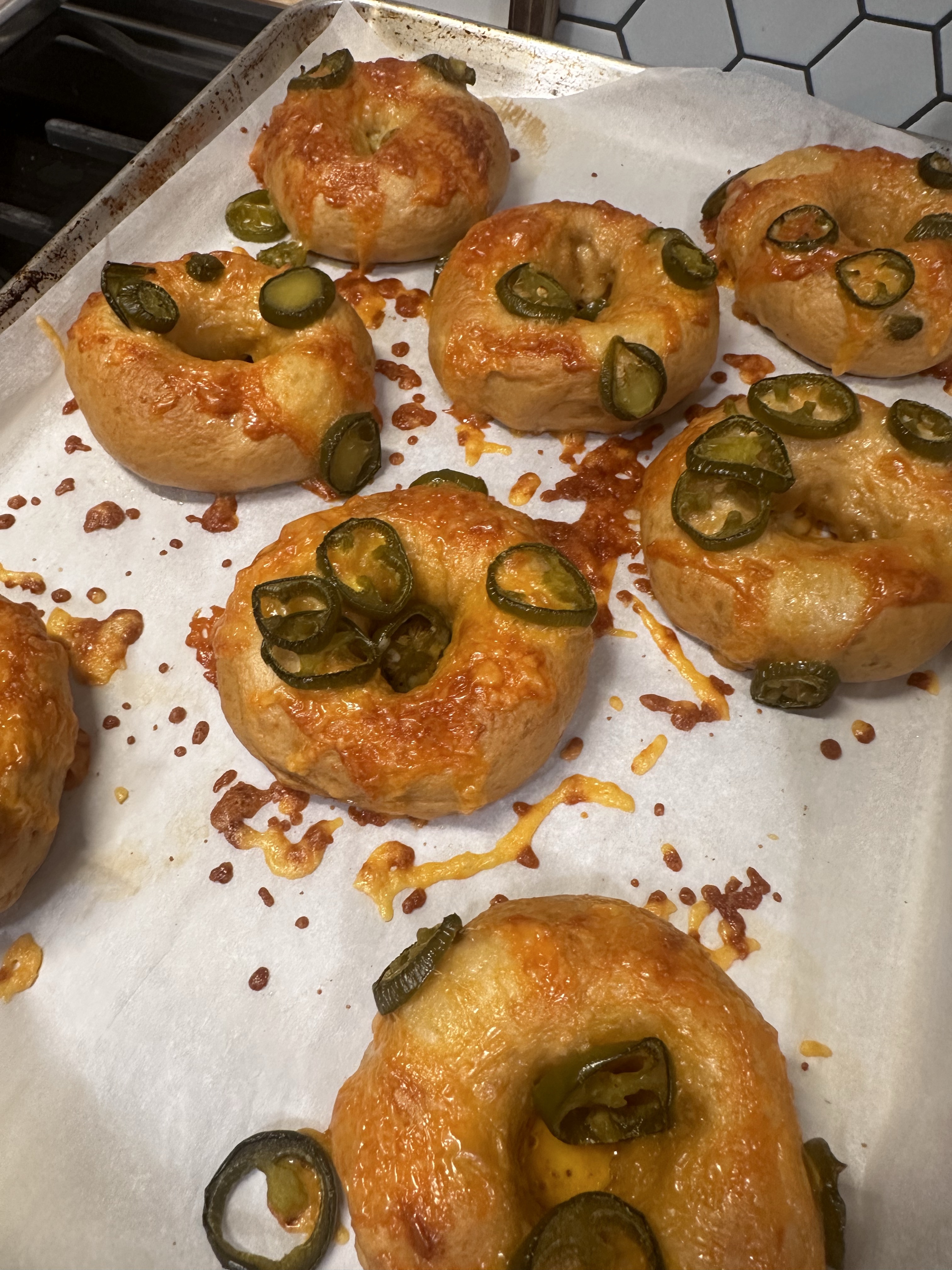 Sourdough Bagels - Cheddar + Jalapeño