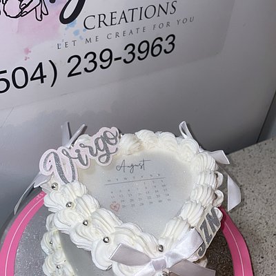 6” Burn heart cake