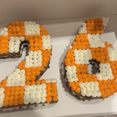 LARGE 2 Number/Letter Double Layer Cookie Cake 