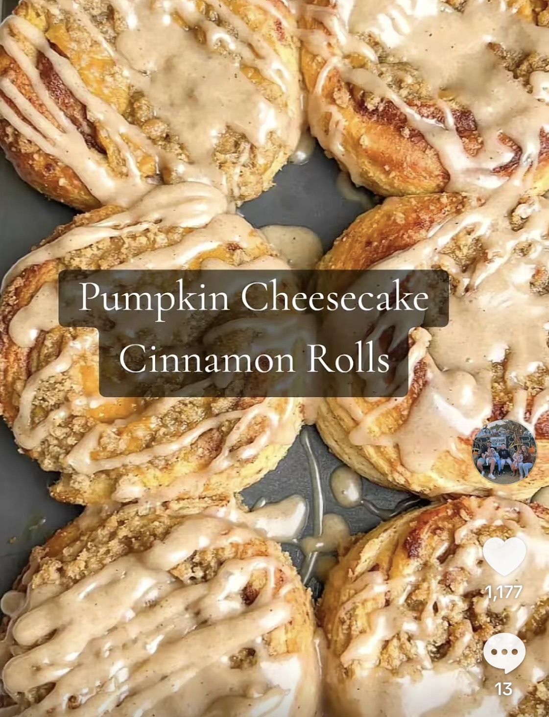 Pumpkin Cheesecake Cinnamon Rolls 