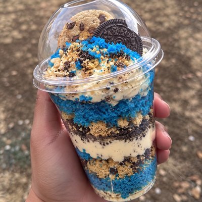 Cookie Monster Cheesecake Cake Cup