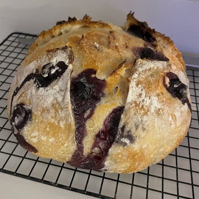 Lemon Zest Blueberry Sourdough Loaf