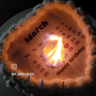 6" Heartshaped Burnaway Cake 