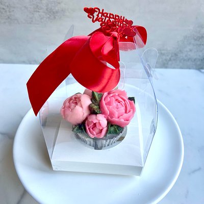 Individual Floral Cupcake (Clear Box) 