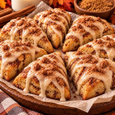Cinnamon Roll Sourdough Scones