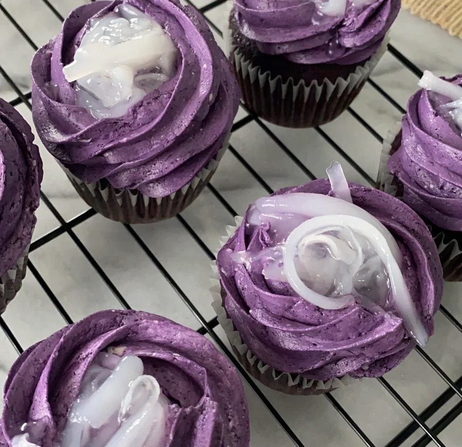 Ube Macapuno Cupcake