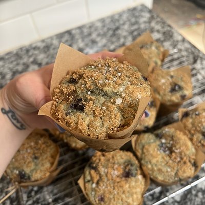 Sourdough Blueberry Muffins 
