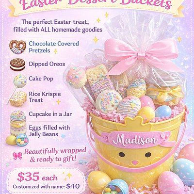 Pink Easter Dessert Bucket 