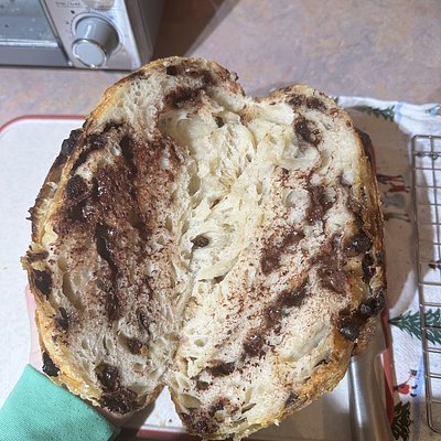 Chocolate Croissant Sourdough Loaf