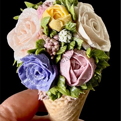 Floral Cupcake Cone