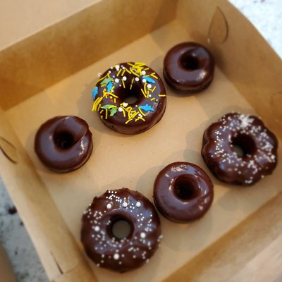 Chocolate Donuts w/ Chocolate Ganache (Half Dozen)