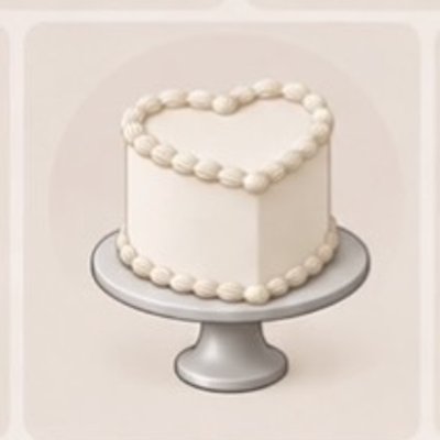 6 in Heart Cake (3 layer) 