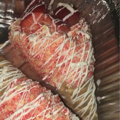 Strawberry Crunch Stuffed Cheesecake Waffles