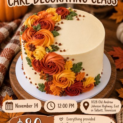 November 14th Cake Decorating Class 