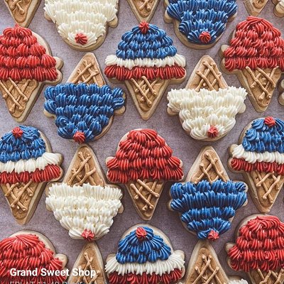 4th Of July Cone Cookies 