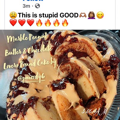 Peanut Butter & Chocolate Lovers Cream Cheese Poundcake 
