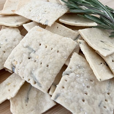 Sourdough Rosemary Parmesan  Crackers Organic 