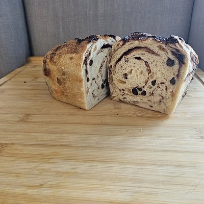Cinnamon Raisin Swirl Sourdough Loaf