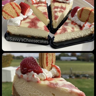 Strawberry Swirl Cheesecake 