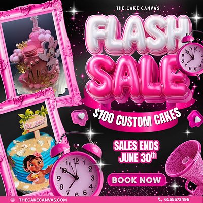 $100 Custom Cakes June Sale 
