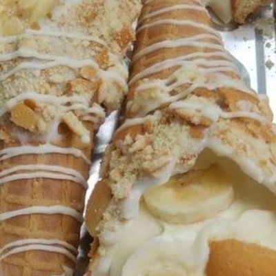 Banana Pudding Stuffed Cone
