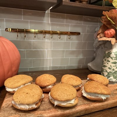 1/2 Dozen Pumpkin Buttercream Whoopie Pies 