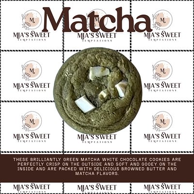 Matcha (Green Matcha & White Chocolate Chip Cookies)