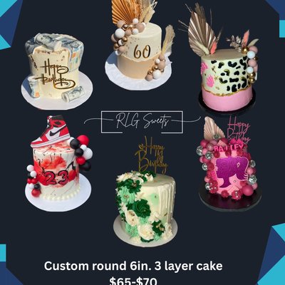 Round 3 Layer 6in Cakes 