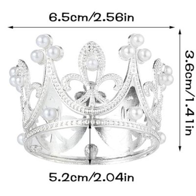 Small Metal Crown Topper