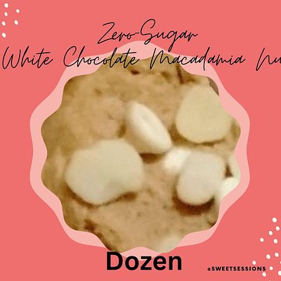Zero-Sugar Dozen White Chocolate Macadamia Nut Protein Cookies