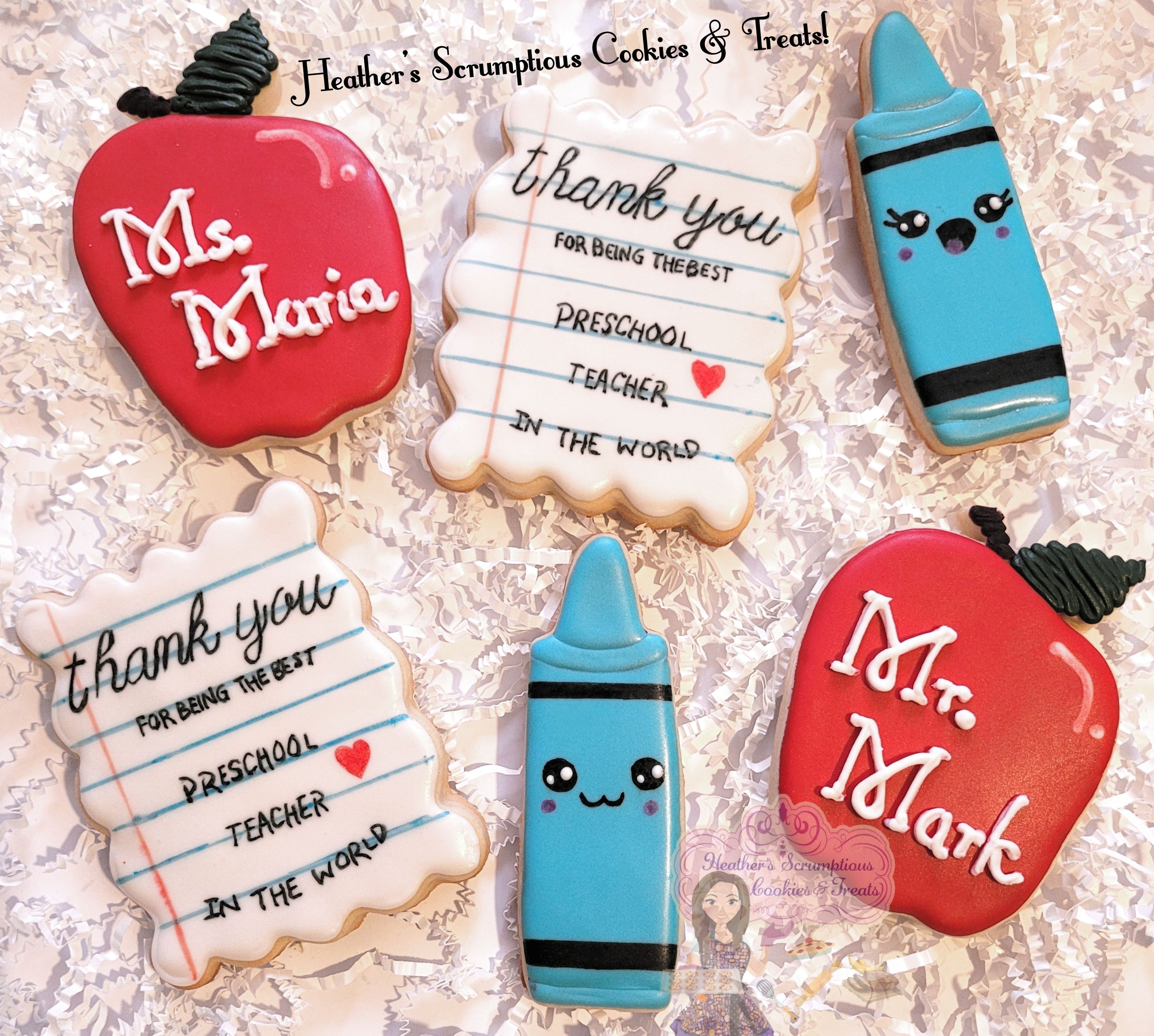 Pre-school / kindergartener Teacher Sugar Cookie Gift Box