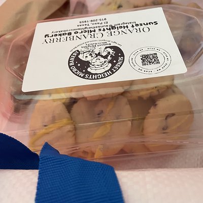 Cranberry Orange Mini Dozen Cookies 