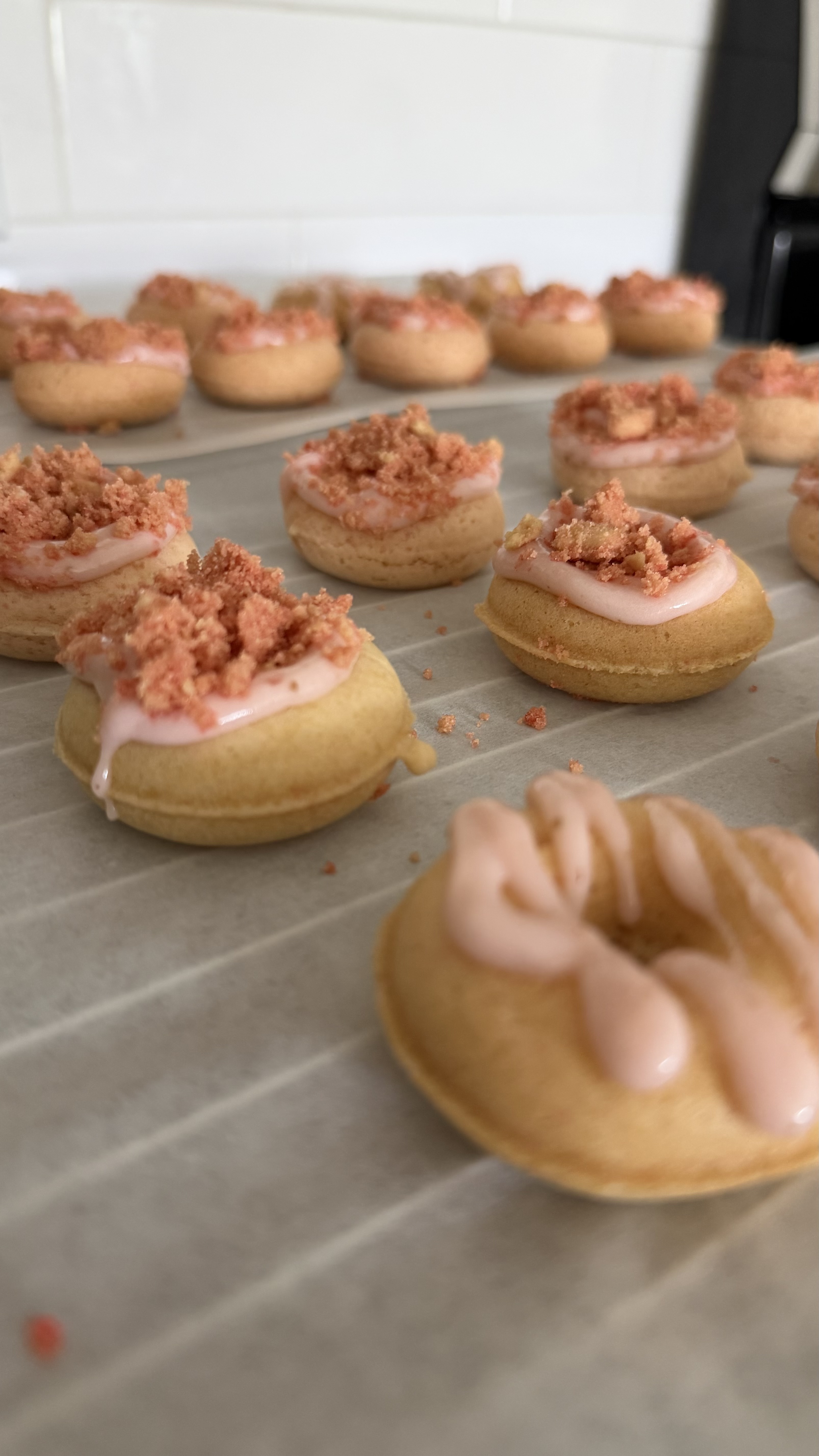 Strawberry Shortcake Mini Donuts