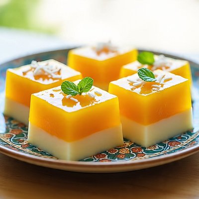 Mango Coconut Jelly Cake - Small Tray