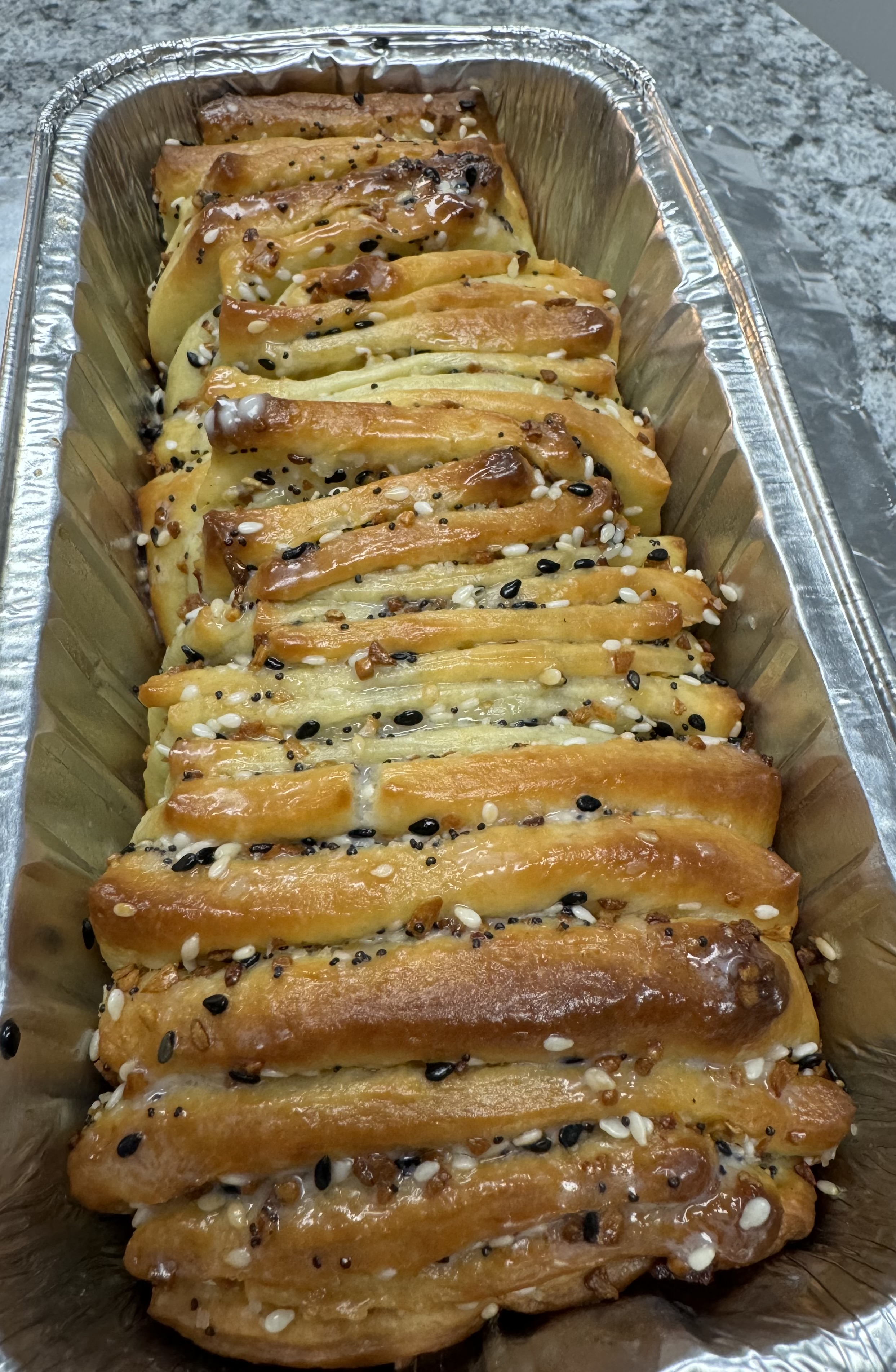 Everything Bagel Pull Apart Loaf 