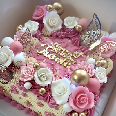 Square Celebration Cake (one Layer No Filling)