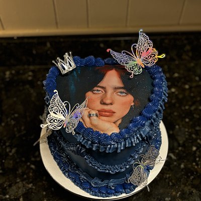 Vintage Heart Cake 6” to 9”