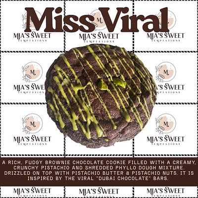 Miss Viral (DUBAI PISTACHIO CHOCOLATE CHIP BROWNIE COOKIE)