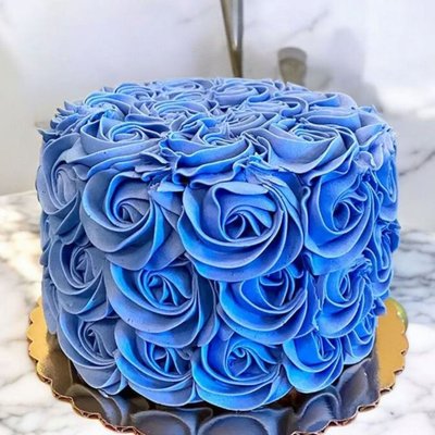 6" Rosette Ombre Layer Cake