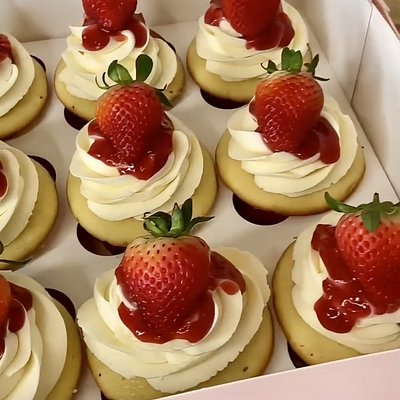 Strawberry Shortcake Cupcakes