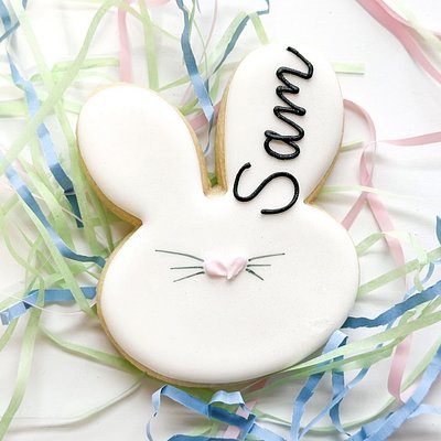 White Bunny With Name