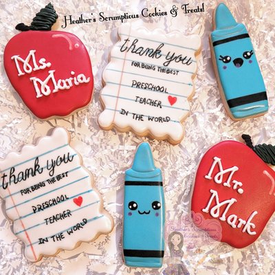 Pre-school / kindergartener Teacher Sugar Cookie Gift Box