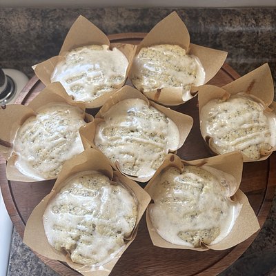 Lemon Poppyseed Sourdough Muffins