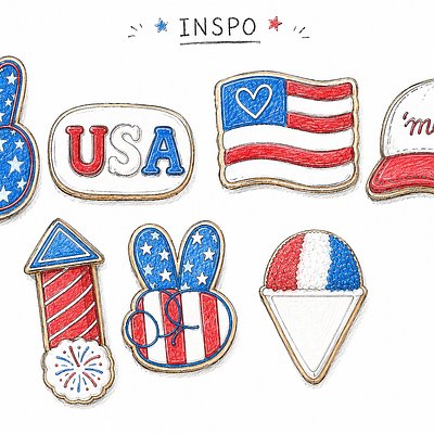 4th Of July Decorated Cookies 