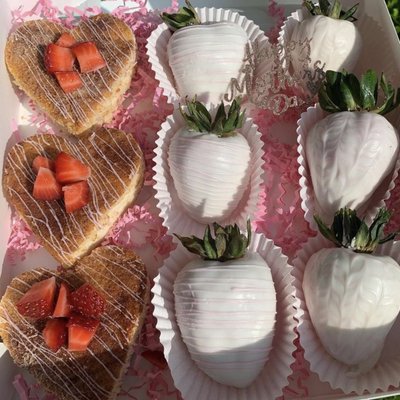 Strawberries + Churro Cheesecake