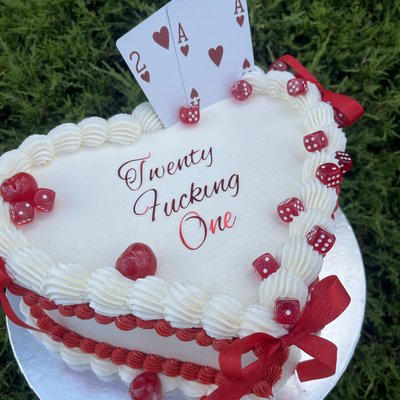 Dice Cake 11 Inch Heart Cake 