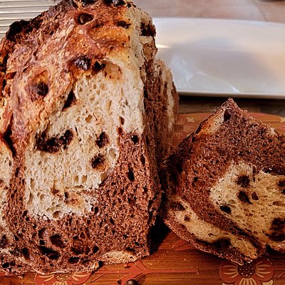 Swirl Brownie Vanilla Chocolate Chip Sourdough Boule