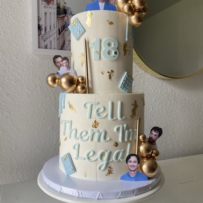 2 Tier Small Buttercream Cake (serves 25)