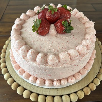 Strawberry layered cake